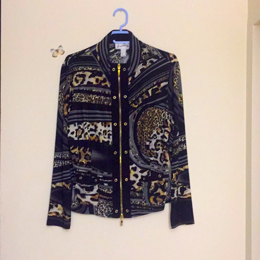 Joseph Ribkoff leopard print blouse.🐆